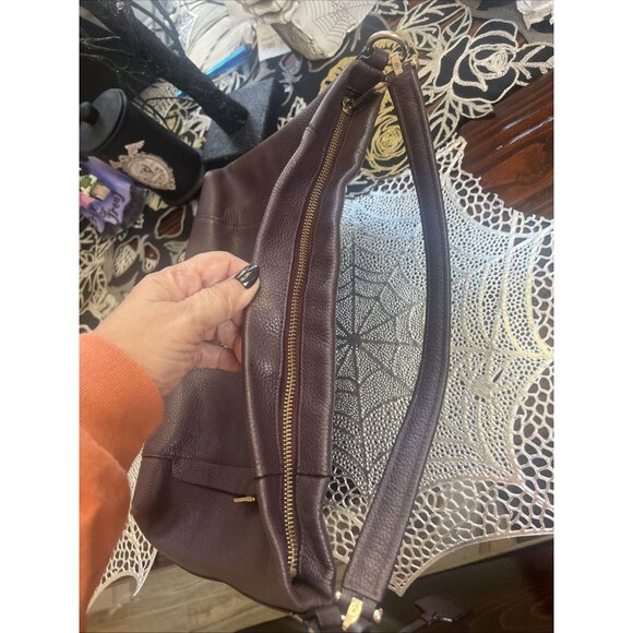 Coach Scout Hobo Pebbled Leather Deep Wine Purse Style E1505-34312 - Picture 13 of 16